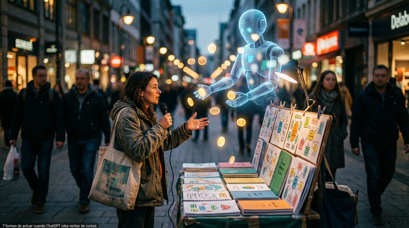 7 formas de actuar cuando ChatGPT roba ventas de cursos