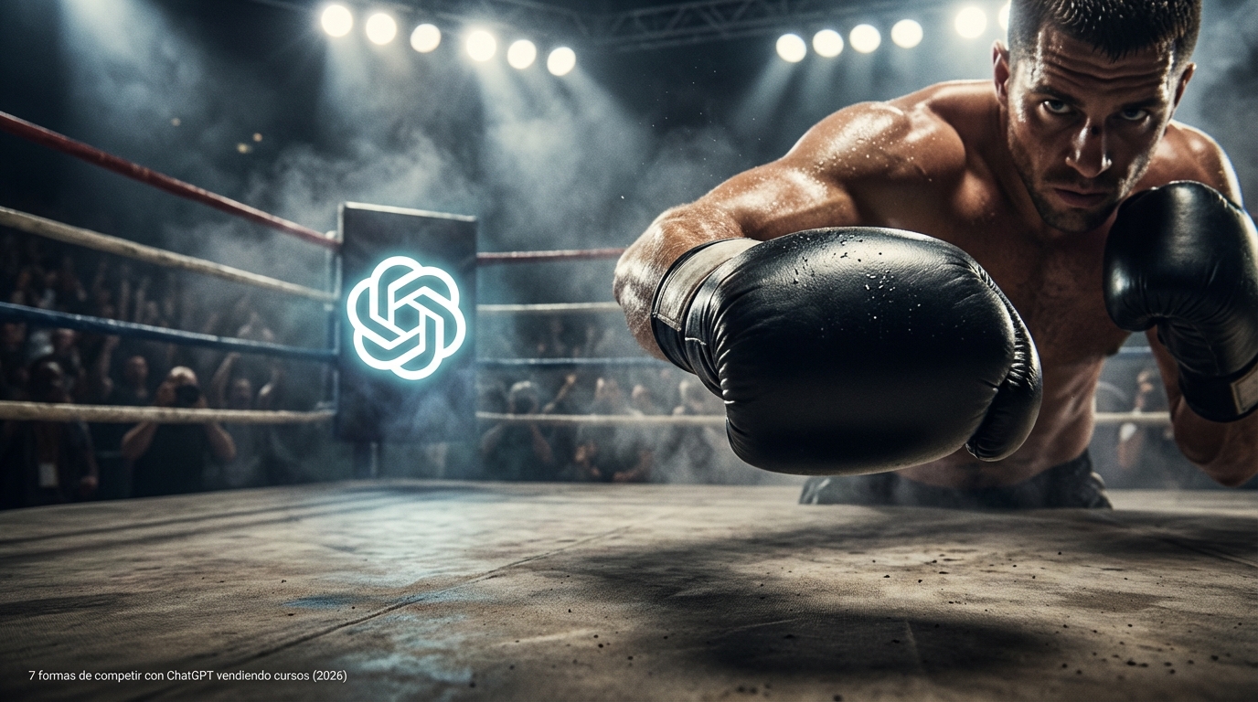 7 formas de competir con ChatGPT vendiendo cursos (2026)