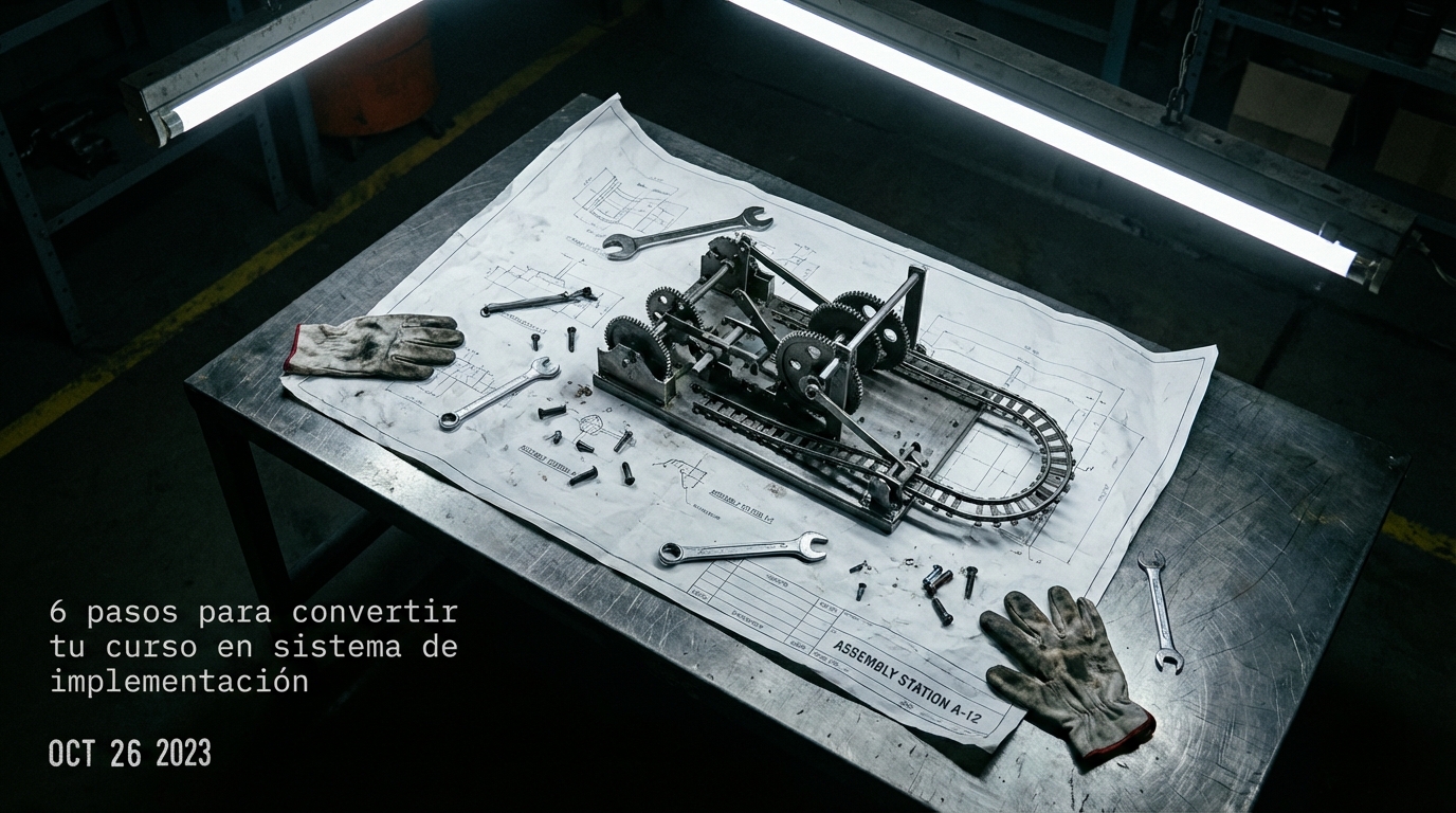 6 pasos para convertir tu curso en sistema de implementación