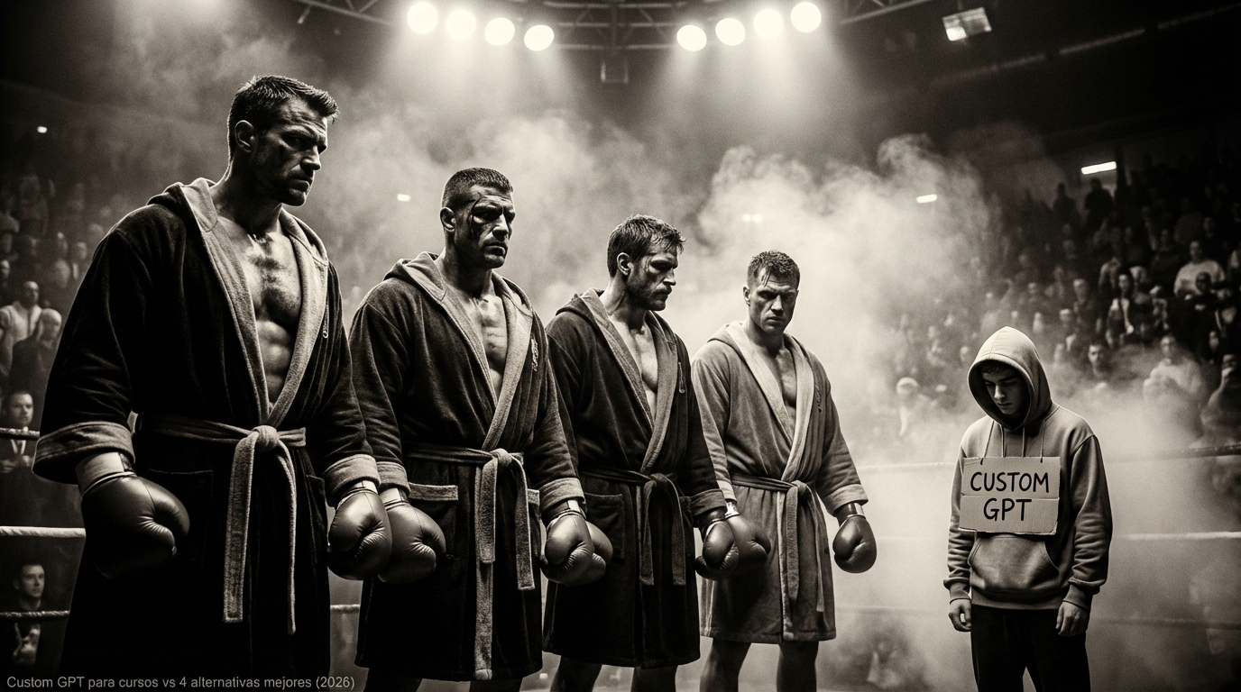 Custom GPT para cursos vs 4 alternativas mejores (2026)