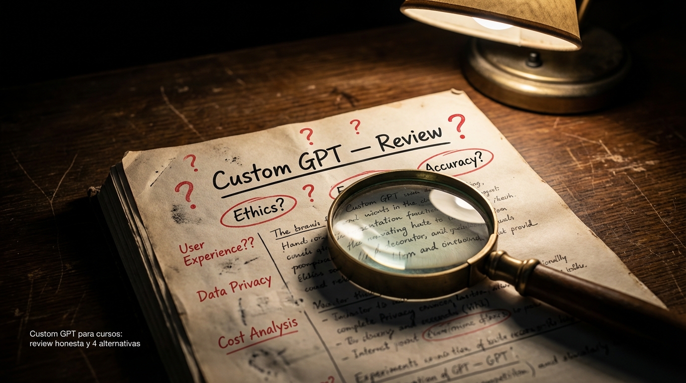 Custom GPT para cursos: review honesta y 4 alternativas