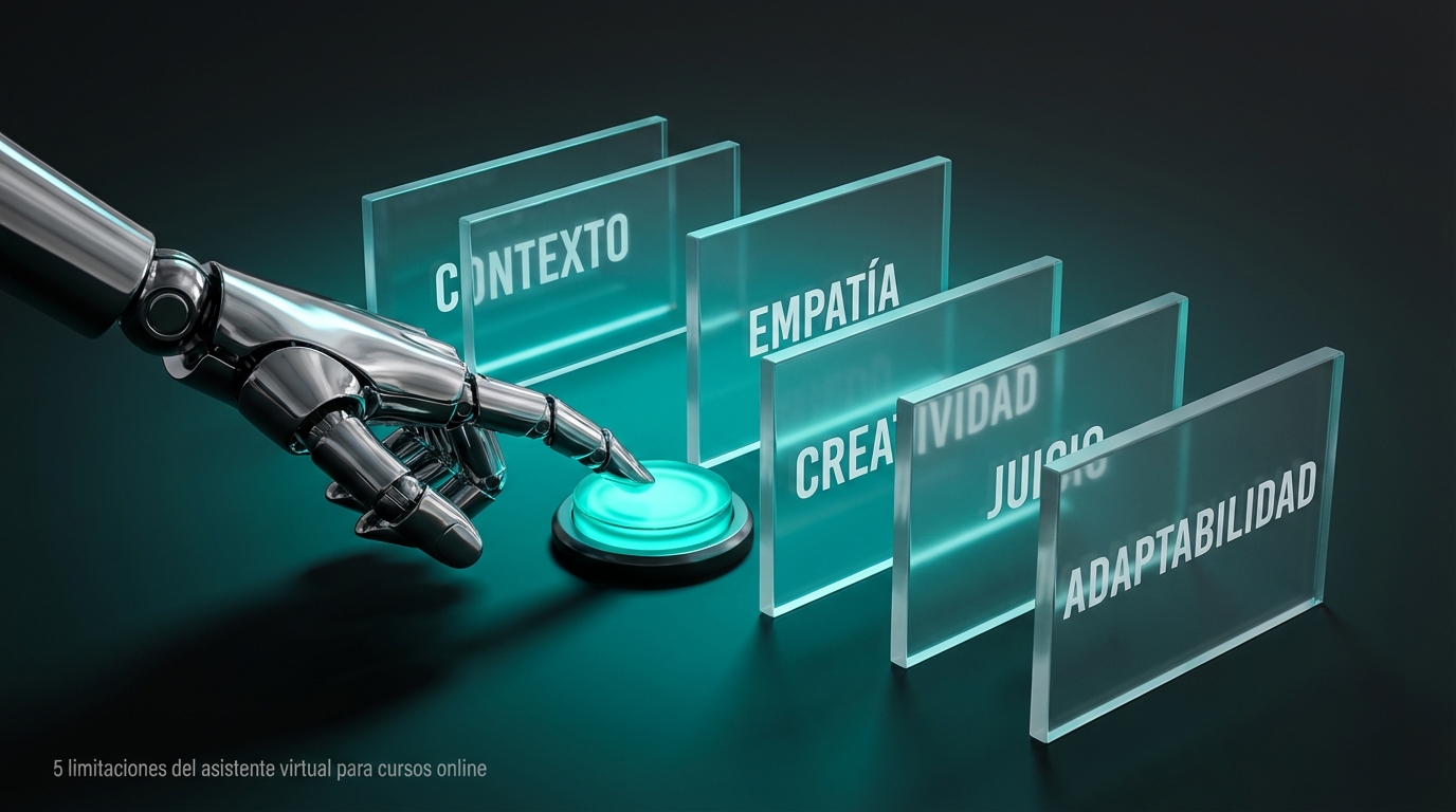 5 limitaciones del asistente virtual para cursos online