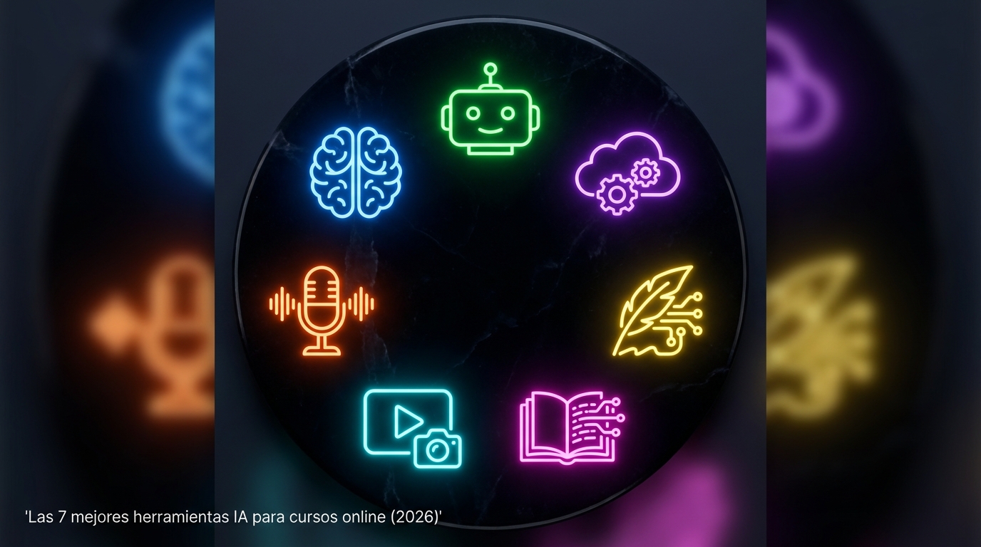 Las 7 mejores herramientas IA para cursos online (2026)