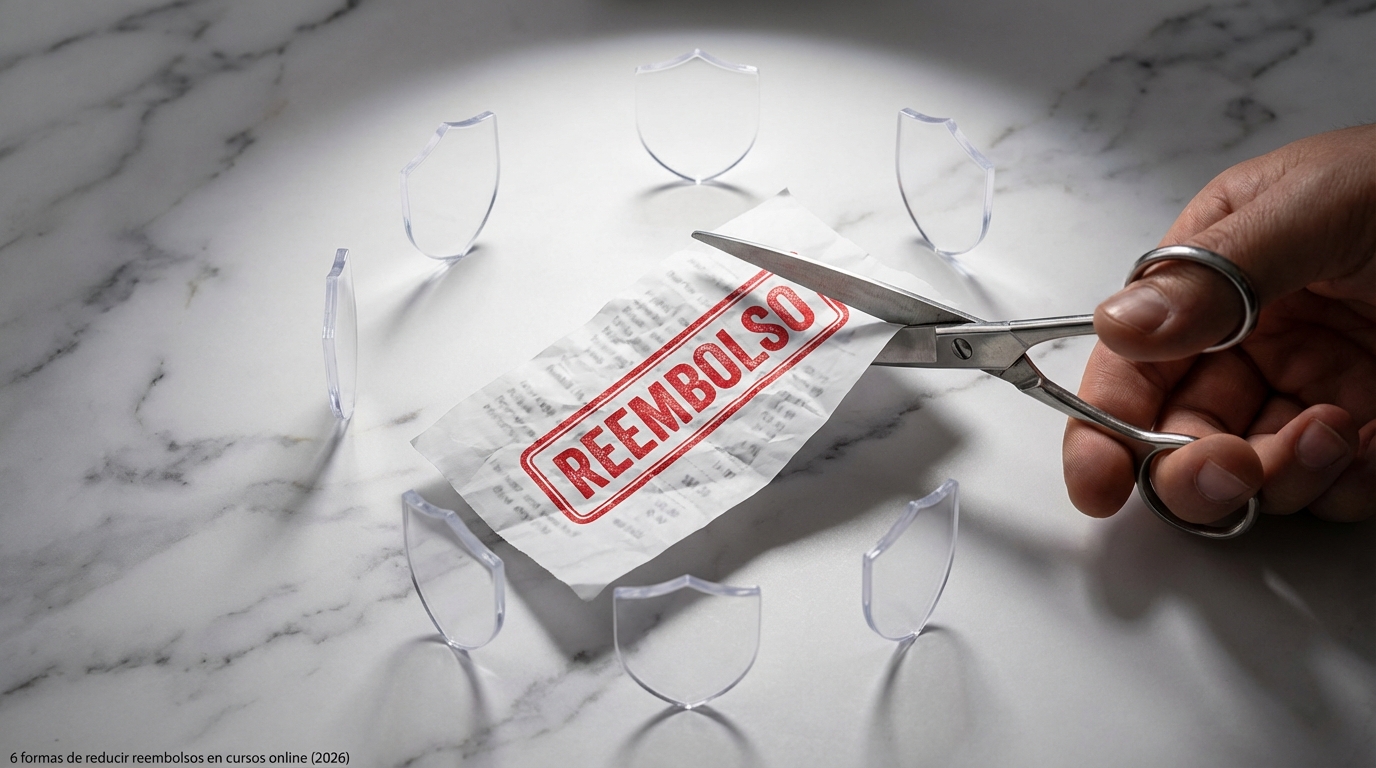 6 formas de reducir reembolsos en cursos online (2026)